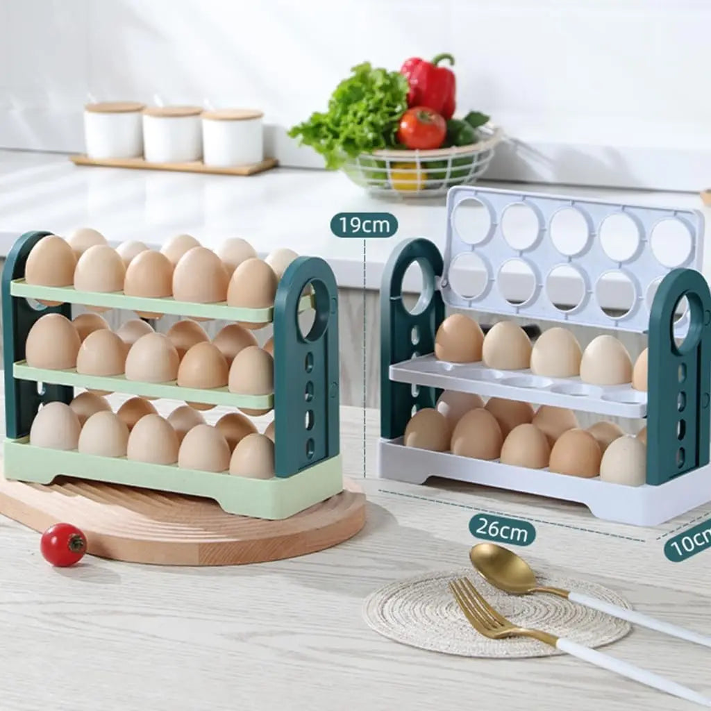 Tejesa Egg Storage Box Side Door of Refrigerator Storage Organizer Kitchen Reversible Special Egg Storage Tray Kitchen Accessories
