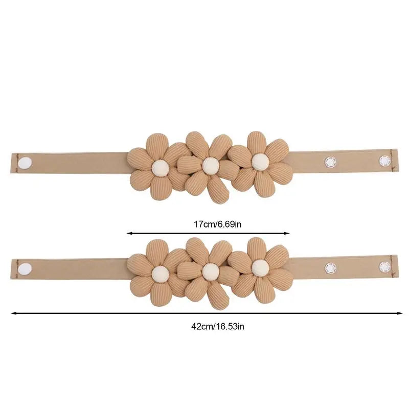 Drape Tie Backs Handwoven Fabric Flower Shape Drape Tiebacks 2pcs Flexible Decorative Multifunctional Drape Fasteners