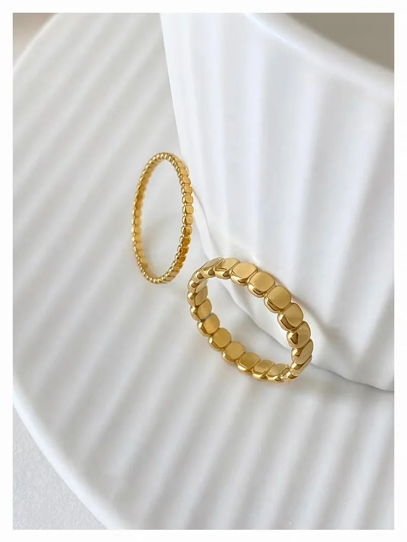 Hemasa  New PVD Plated Stainless Steel Women Rings