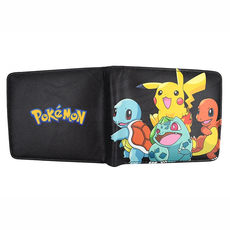 Hemasa Anime Cartoon Pikachu Charmander Wallet Cool Short Purse with Coin Pocket