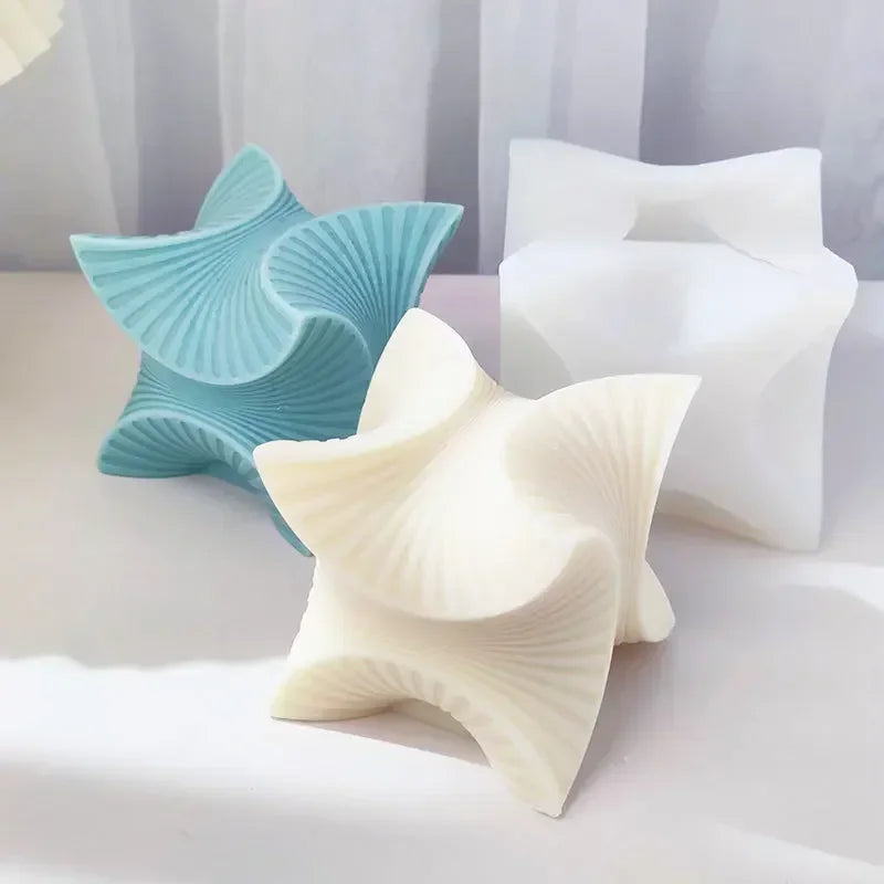 Geometric shape candle silicone mold stripe cylinder candle silicone mould home decoration knot candle soap Acrylic PC mold