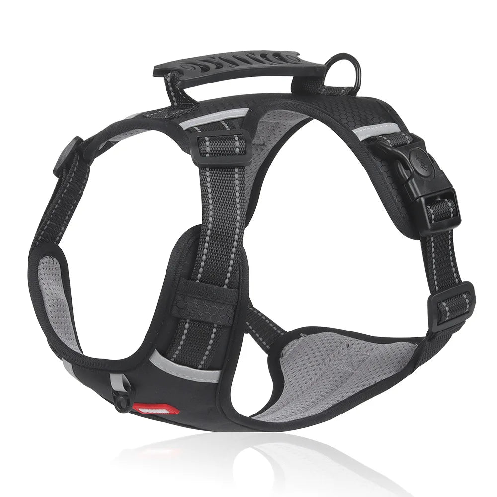 Reflective adjustable breathable harness for medium and large Labrador Shiba Inu dog harness French Bulldog large dog collar
