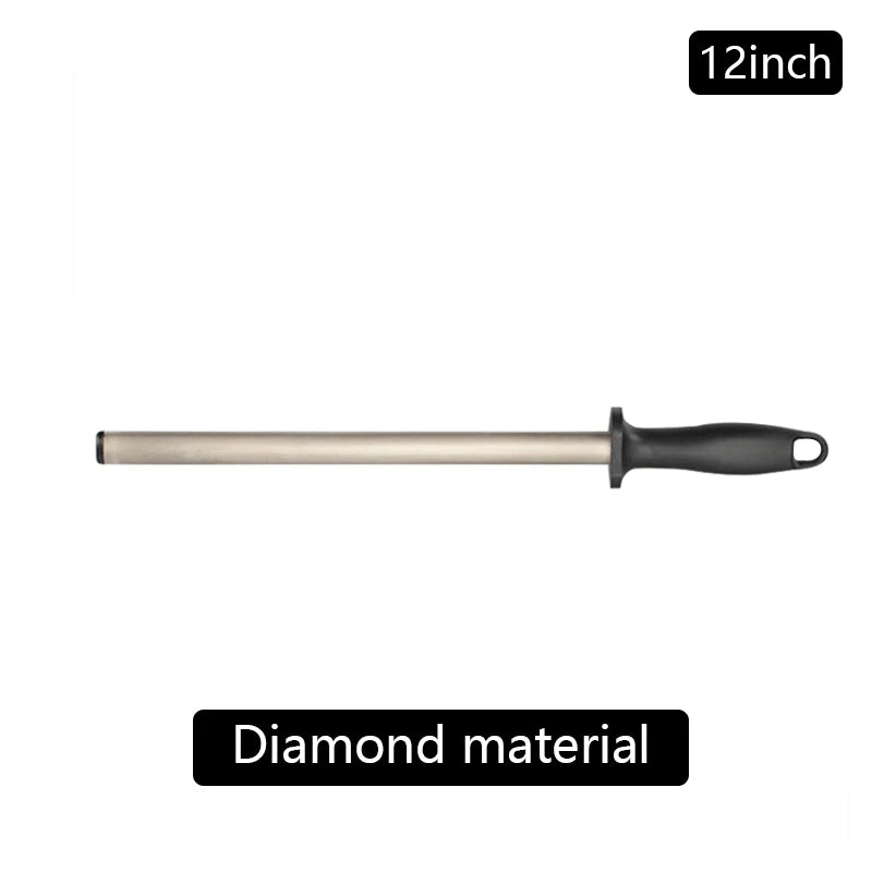8/12 Inch Diamond Steel Stick Rod Knife Sharpener Honing Steel Knife Sharpening Rod Durable Sharpening Stone For Kitchen Gadgets