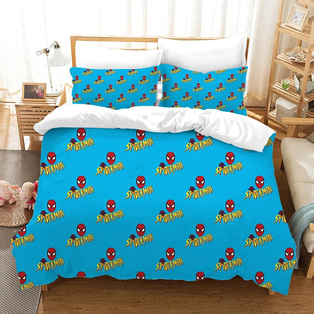 Super Marvel Ultimate Spiderman Bedding Set,Single Twin Full Queen King Size,Baby Cartoon Bed Set Kid Bedroom Bedding Sets