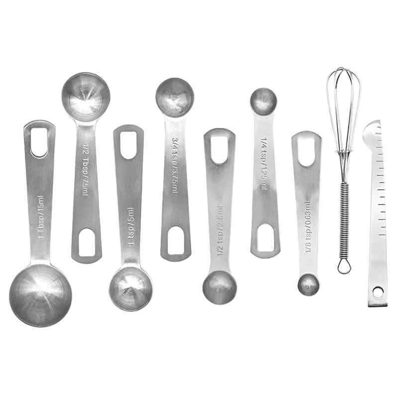 Tejesa 6/9/11Pcs Measuring Spoons Set Stainless Steel Seasoning Coffee Scoop Measuring Spoon With Scale Kitchen Baking Measuring Tools