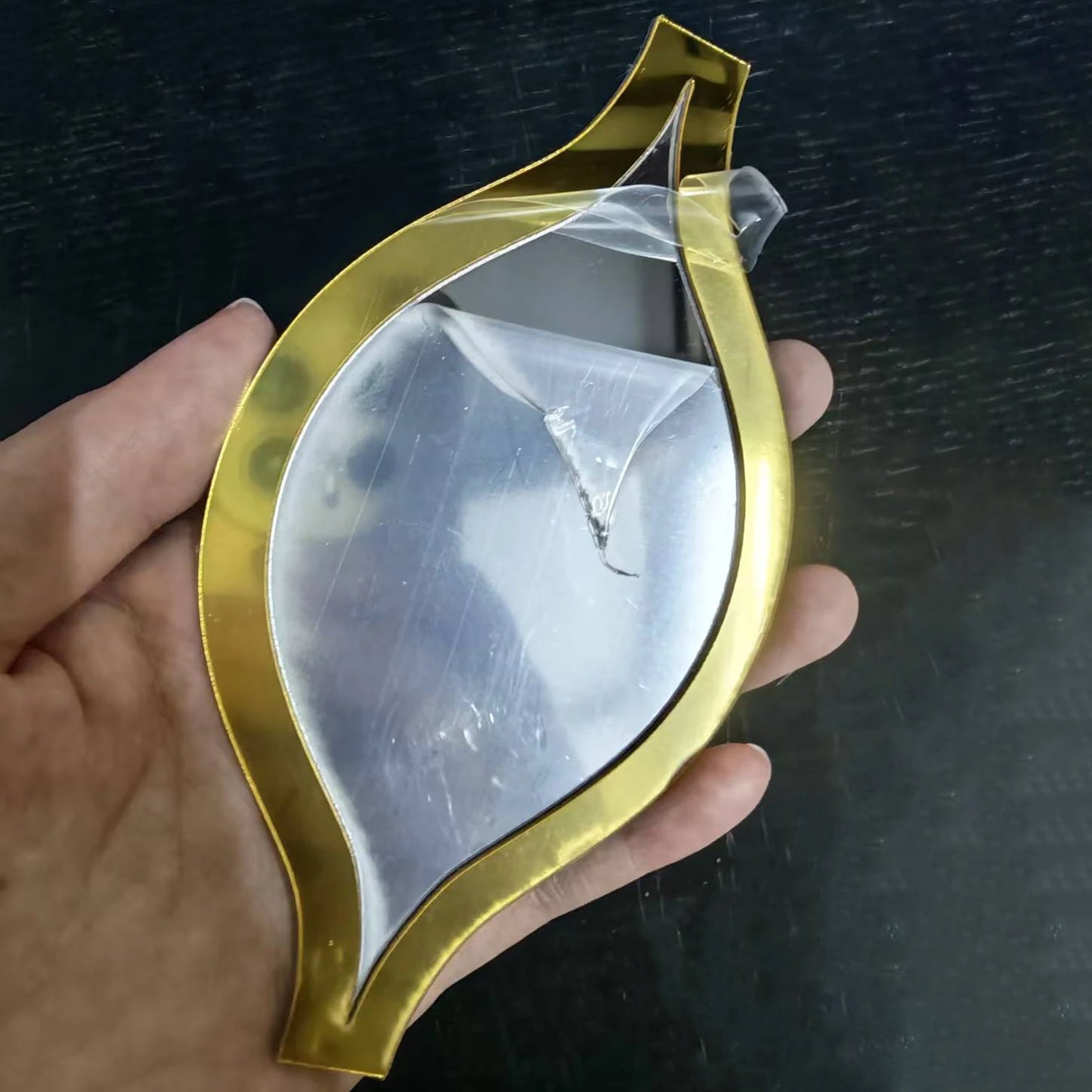 Hemasa 12/6pcs Teardrop Combination Bathroom Mirror / Golden Artistic Decorative Mirror for Bedroom Living Room Hallway Accent Wall