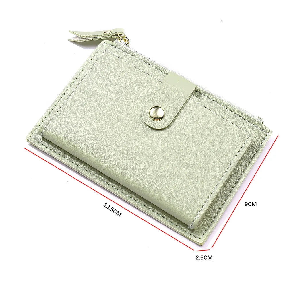 Hemasa  PU Leather Multi-Card Holder Zipper/ Coin Purse /Card Wallet  for Girls