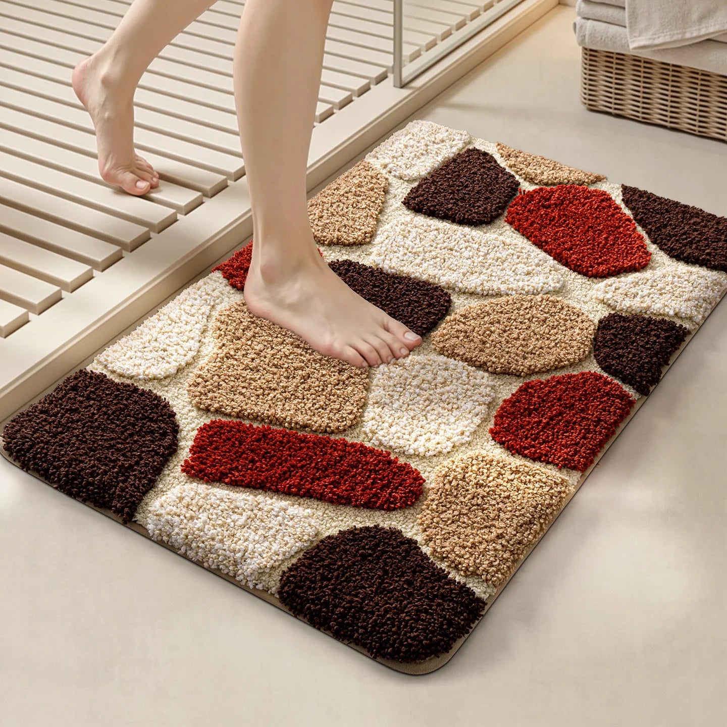 Hemasa Anti-Slip Absorbent Bathroom Mat/ Entrance Floor Carpet/ Water Absorbent Mat for Home