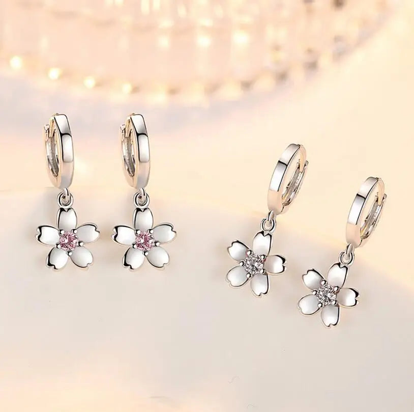 Simple Fashion 925 Sterling Silver Earrings For Women Sterling-silver Jewelry Cute Fresh Cherry Drop Earrings S-E451