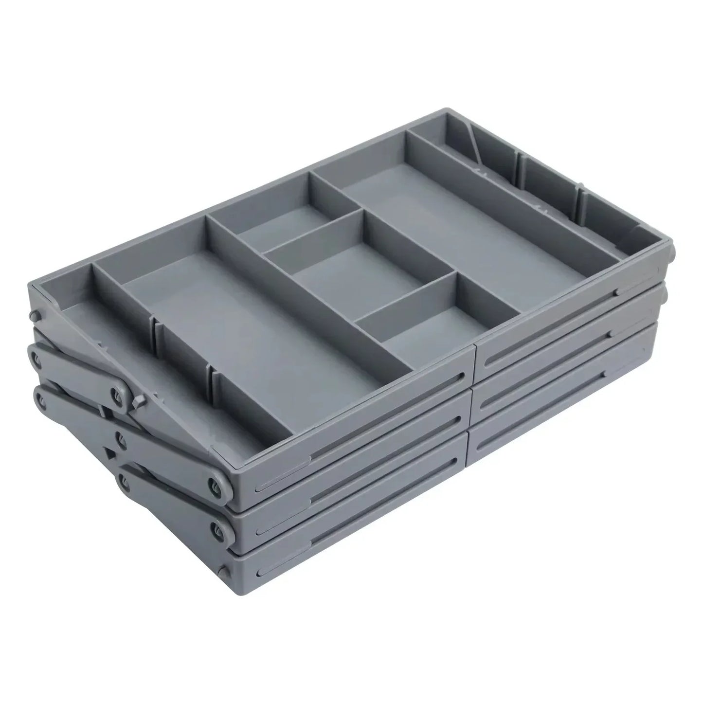 3 Tier Folding Expandable Drawer Organiser Multi-Layer Organiser Tray Box Jewellery & Cosmetics Storage Drawer Organiser Shelf