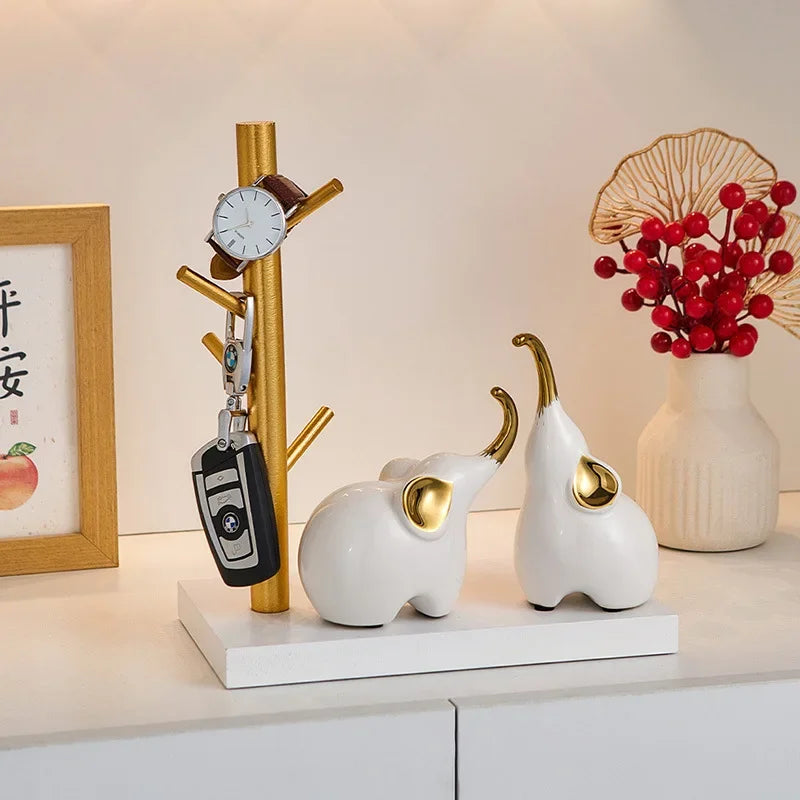 Resin Elephant Crafts for Living Room, Home Furnishings, Simple and Modern Decorations, Home Furnishings, Wine Cabinet