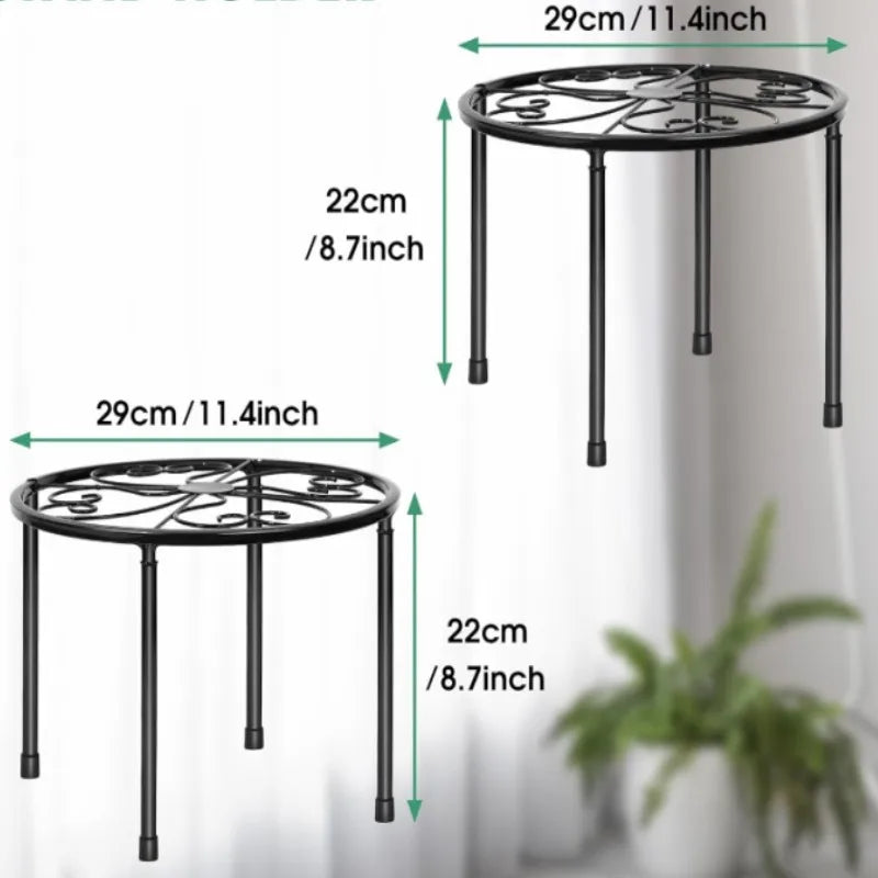 Tejesa  Black Rust-Resistant Metal Flower Stand for Indoor and Outdoor Use1-2Green Radish Climbing Frame Plant Support Access