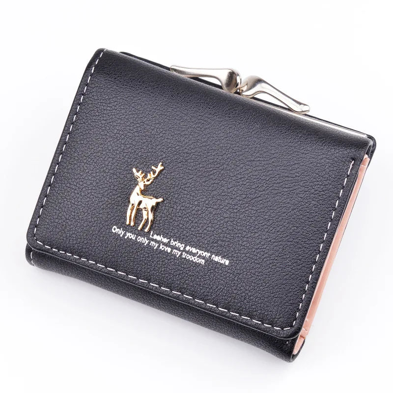 New Tassel Ladies Purses PU Leather Folding Multi Function Female Clutch Credit Card Holder Coin Purse Short Wallet for Women