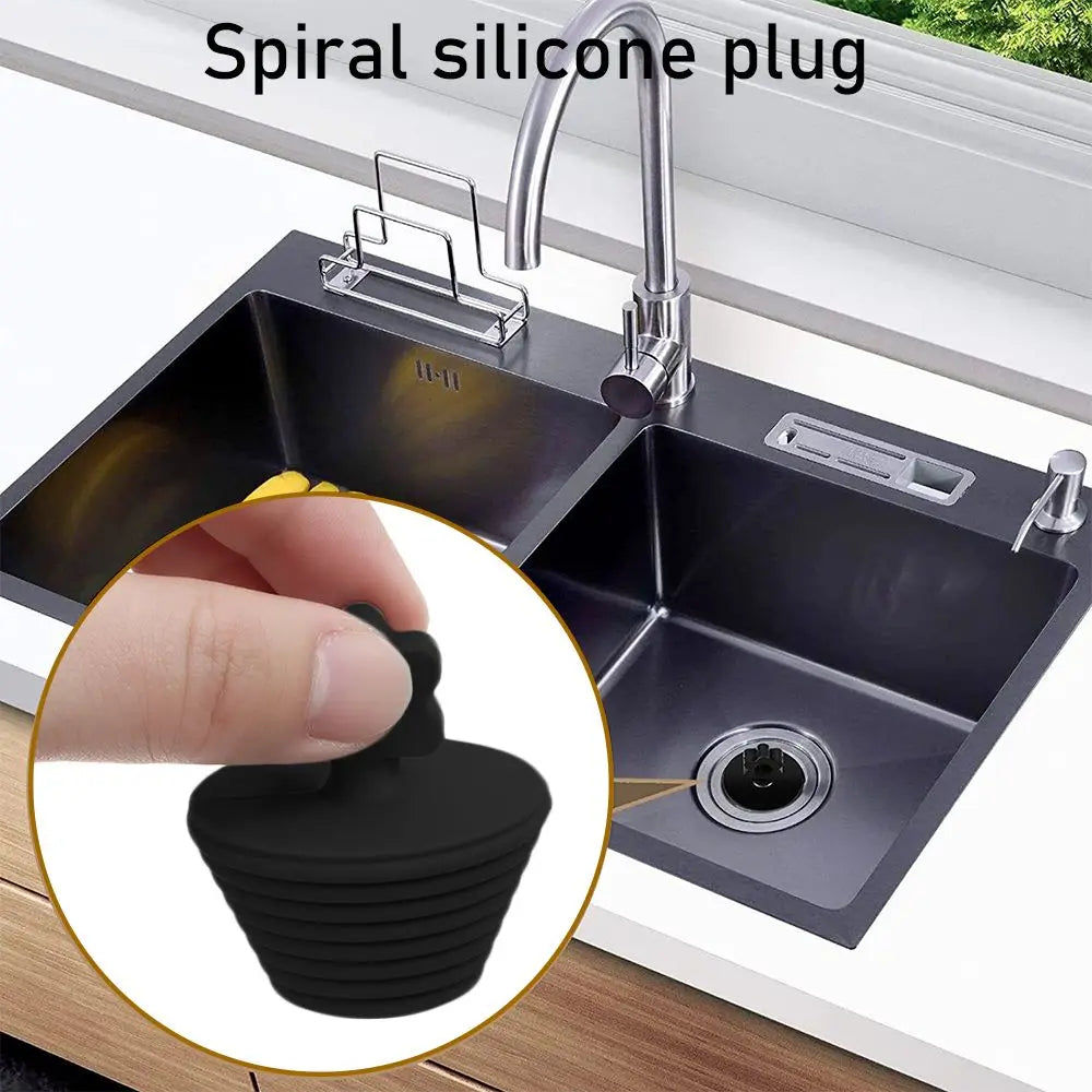 Hemasa 2Pcs Silicone Drain Stopper Universal Bathtub Plug Shower Bath Tub Sink Drains Replacement Bathroom Accessories