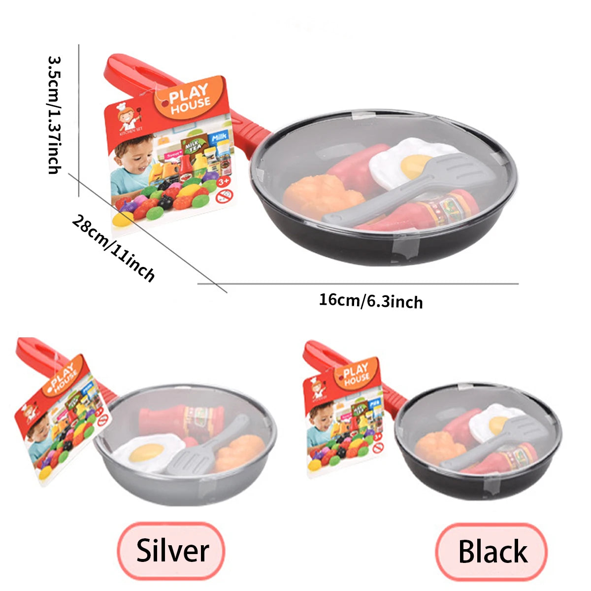 Hemasa 8PCS Kitchen Food Toys for Kids Simulation Kitchenware Pretend Play Steak Vegetable Pot Bread Hot Dog Food Children Girl Toy