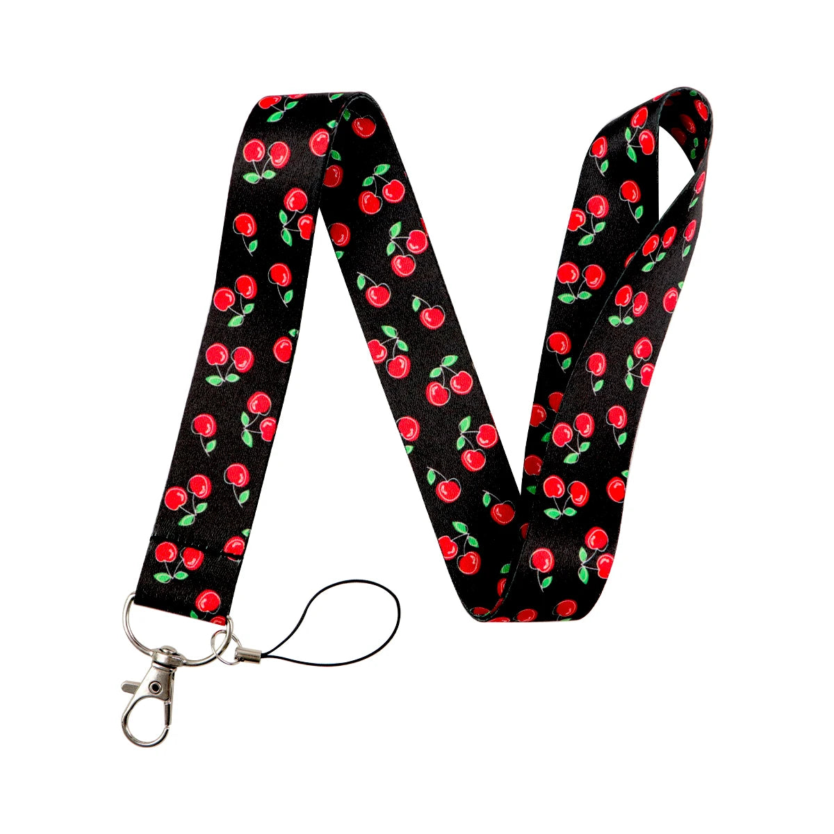 Strawberry Cell Phone Lanyard Neck Strap Hanging Lanyards for Keys ID Card Employee Card Badge Holder Leaf Neck Strap