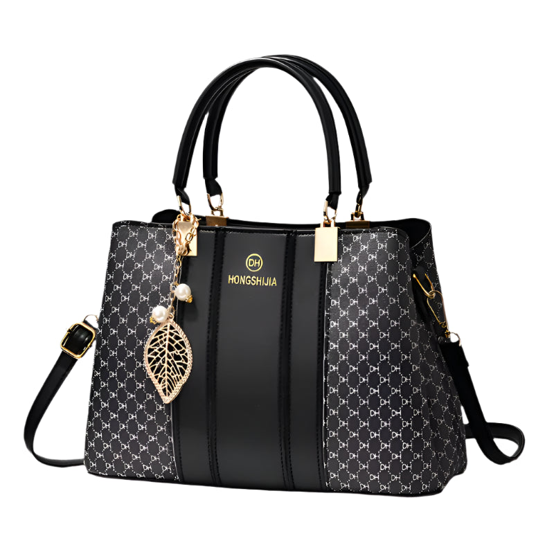 Hemasa  texture and versatile large capacity printed letter handbag