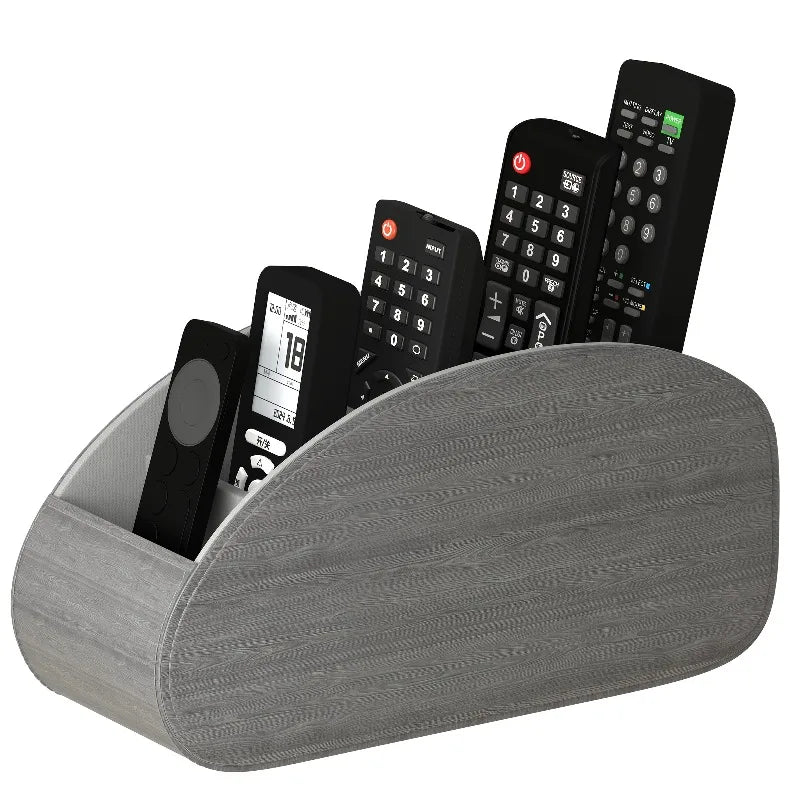 Multi-functional PU Leather Storage Organizer Box for Office Desk, Remote Controls Makeup Brushes | Elegant Desktop Accessory