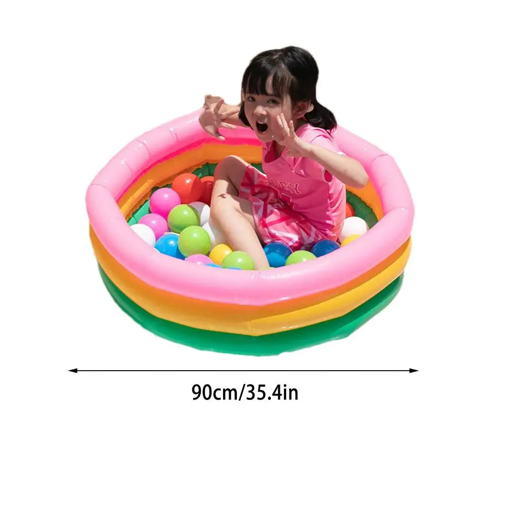 Hemasa 60/90cm Inflatable Baby Swimming Pool Portable Children Soft PVC Round Paddling Pool  for Toddler for  outdoor /Garden