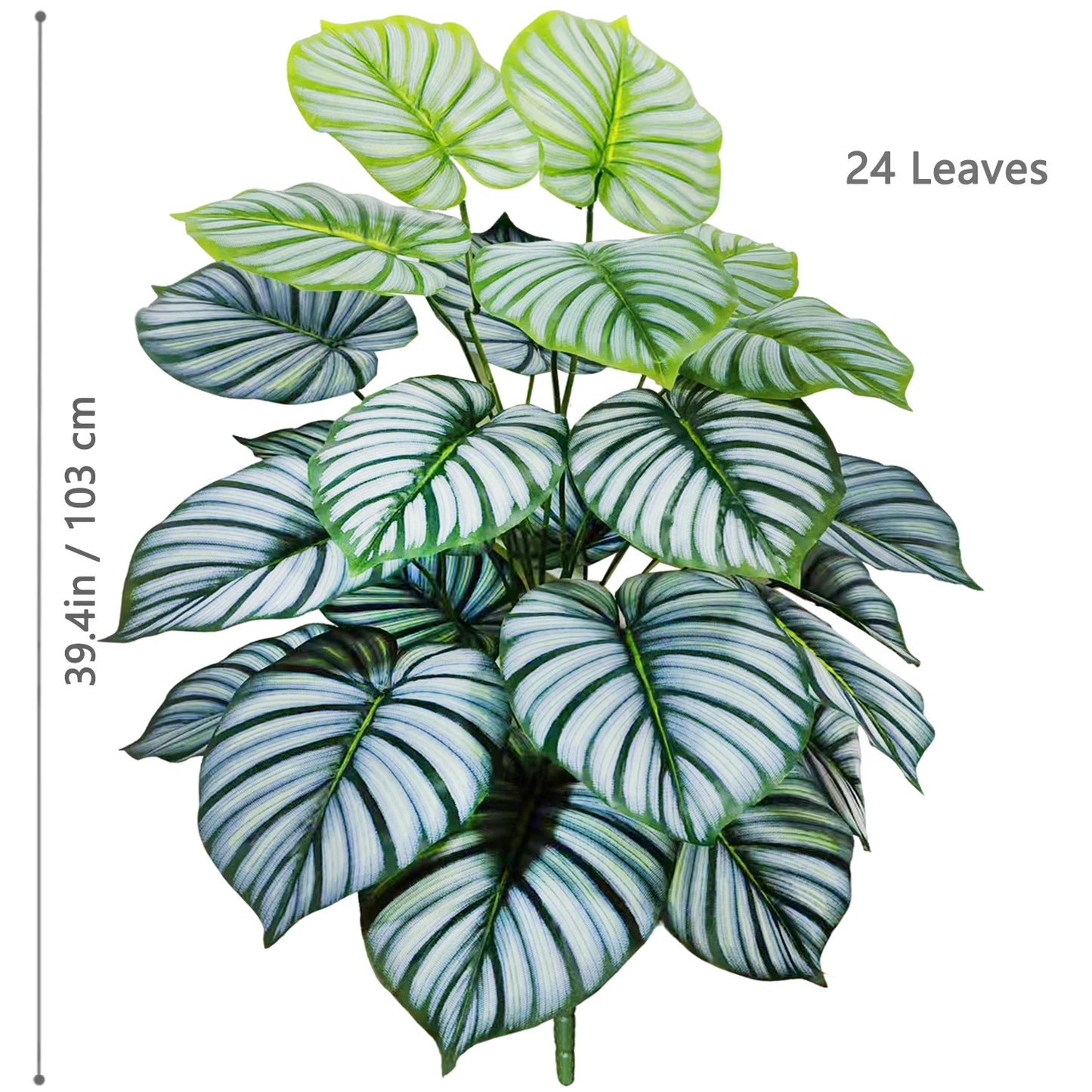 Tejesa 60-103cm Artificial Monstera deliciosa Pothos Alocasia Leaf Fake Plant Ornamental Festive Home Office Decoration