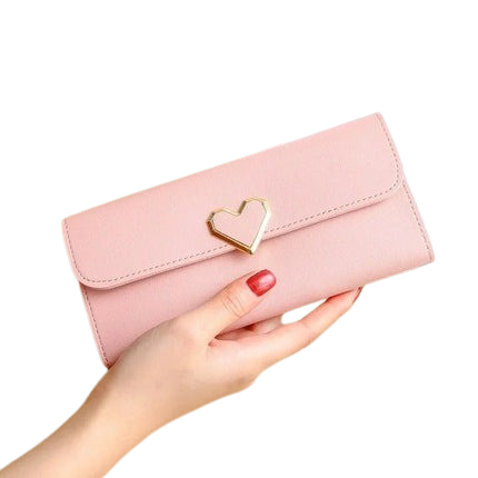 Hemasa Women Long Wallets Purses Luxury Love Heart Wallets for Ladies
