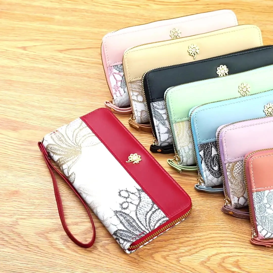Heamsa Wallet Multi-Layer Long Horizontal Hand Bag Ultra-Light Water -Resistant Mobile Phone Zipper Wallet