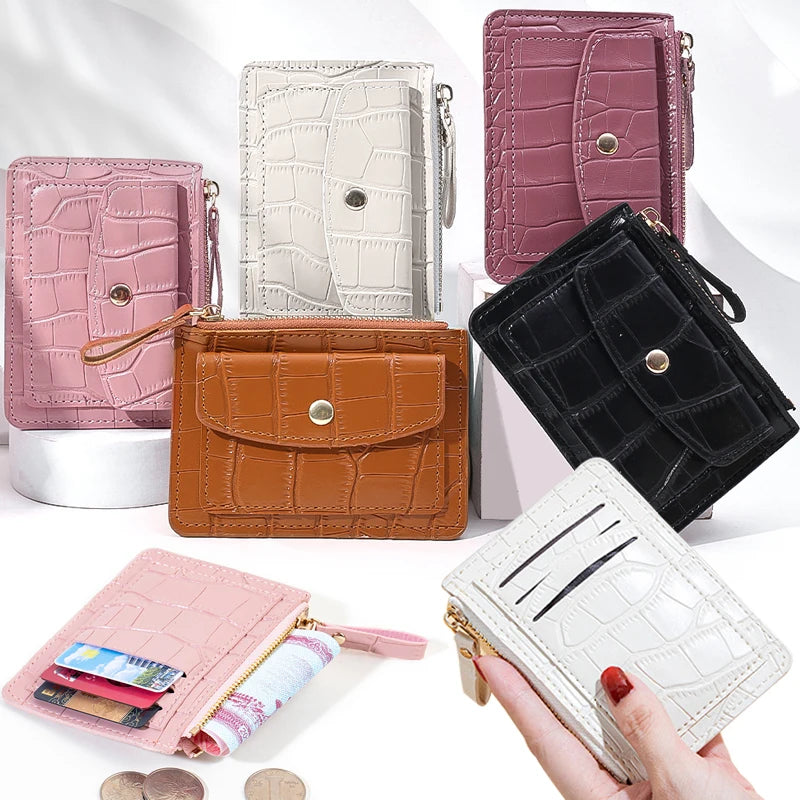 Hemasa Mini Wallets  Multi-Cards Holder For Women /Leather Female Purse Coin Short Wallet