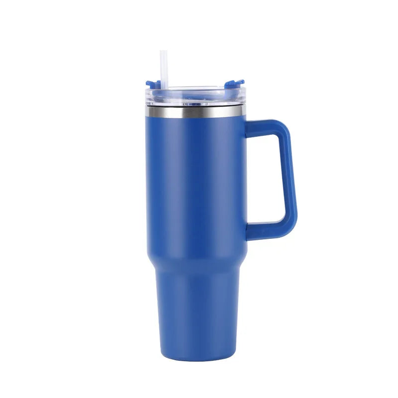 Hemasa 40oz Stainless Steel Insulated Water Bottle With Handle Drinking Cups Keeps Cold Tumbler With Lid Straw Mug for Summer Outdoor