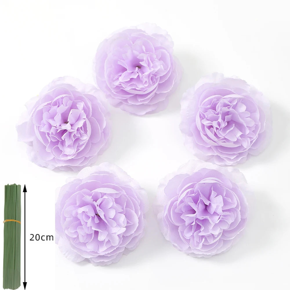 5/10Pcs Rose Artificial Flowers Bouquet Silk Fake Flower for Home Decor Garden Wedding Bride Decoration Outdoor Vase Ornament