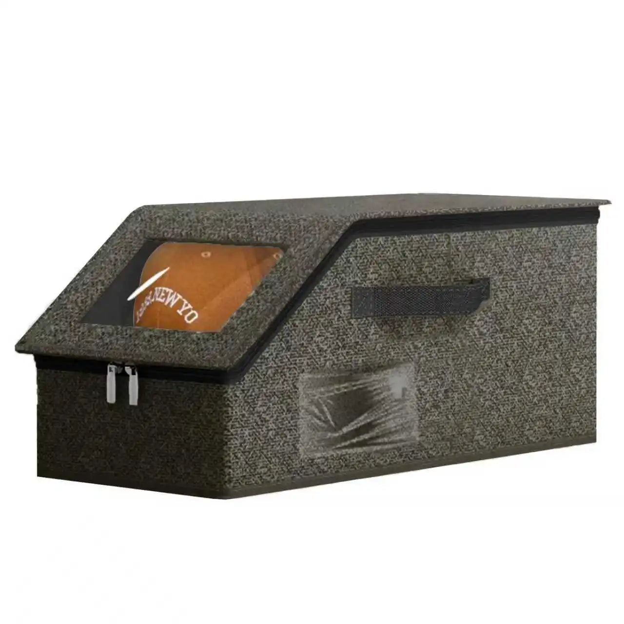 1PCS Stackable Baseball Cap Storage Box Large Capacity Hat Organizer Box with Zipper Dustproof Non-woven Wardrobe Organizers