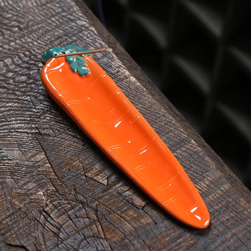 hemasa Carrot Incense Burner Ornaments DIY Handmade Crafts Living Room Bedroom Essential Oil Aromatherapy Accessories