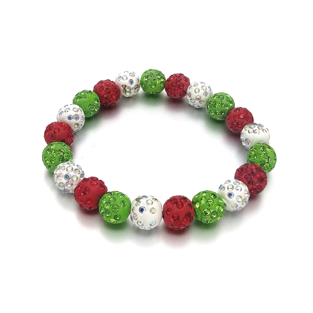 Hemasa pave disco ball beads stretchable bracelets / Bangle For Women Gift
