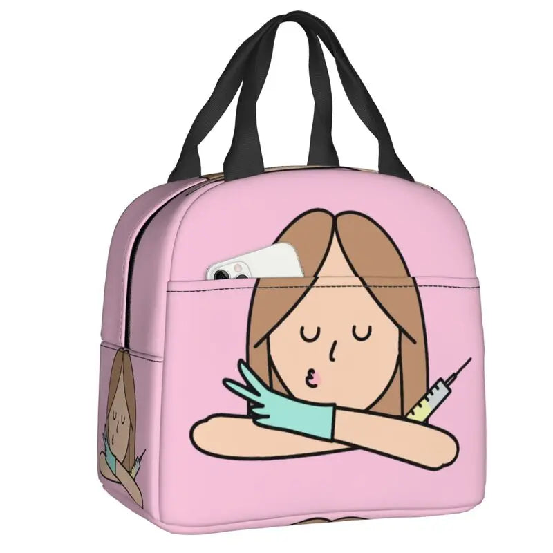 Hemasa  Nurse Lunch Bag Women Portable Cooler Thermal Insulated Lunch Box