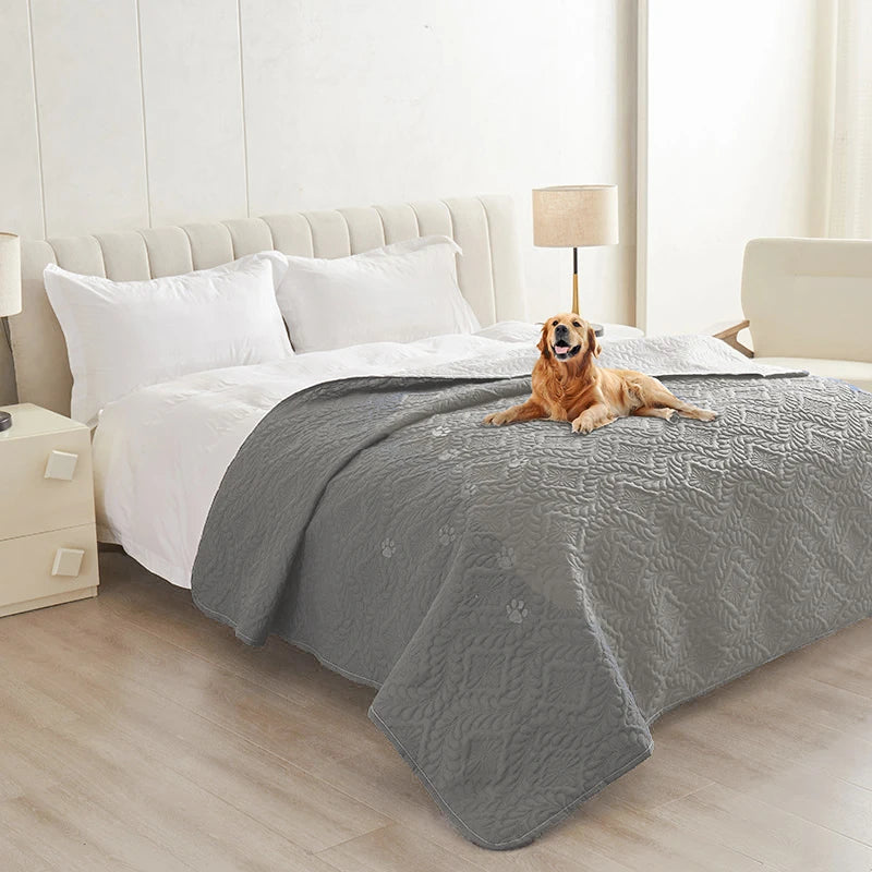 Dirt-Proof Bedspread Waterproof Dog Bed Cover Pet Blanket for Furniture Bed Protector Couch Cover for Dogs Cats Non-Slip Backing