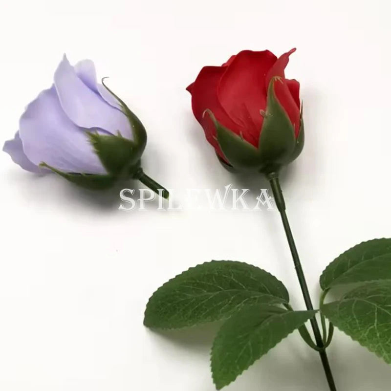 Tejesa 50 Pcs 3-Layer Rose with Curly Petals Fake Flowers Heads Wedding DIY Gift Box Valentine's Day/home/decor