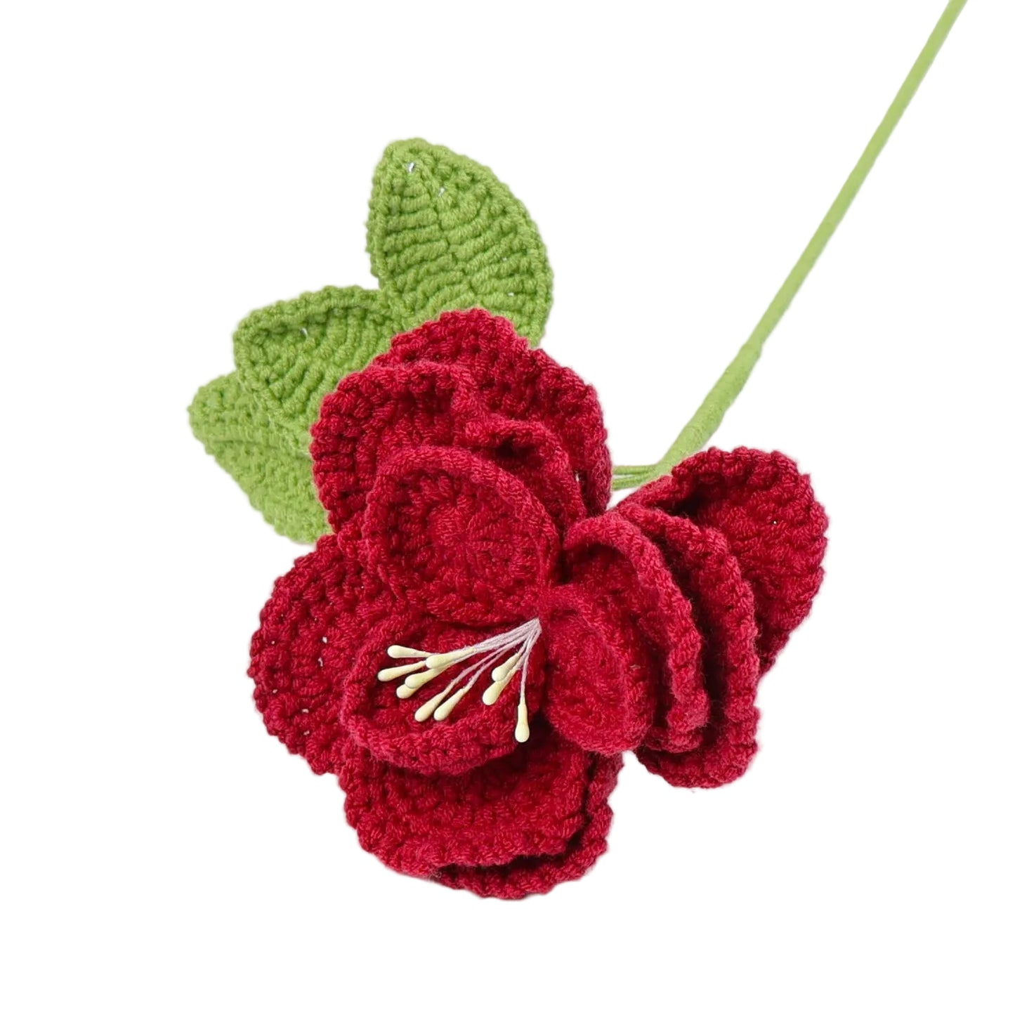Hemasa 3Pcs  Crochet Bouquet  Knitted  Flowers for Wedding /Artificial Flower Knitting Bouquet Home Decor