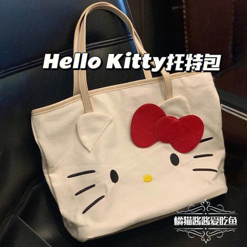 Hemasa Hello Kitty  Handbag/Shoulder Bag Cartoon Canvas Cute Wallet Cosmetic Pouch Storager
