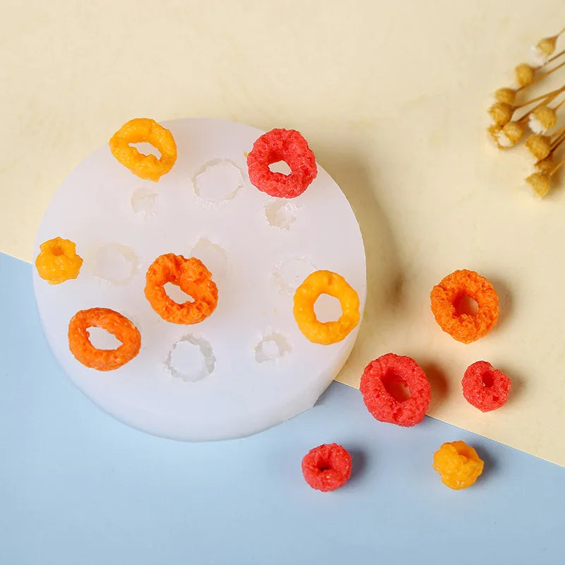 Cute Silicone Mold Biscuits Fruit Shaped Mould Candle Making 3D DIY Crystal Epoxy Resin Molds Decorations moule silicone bougie