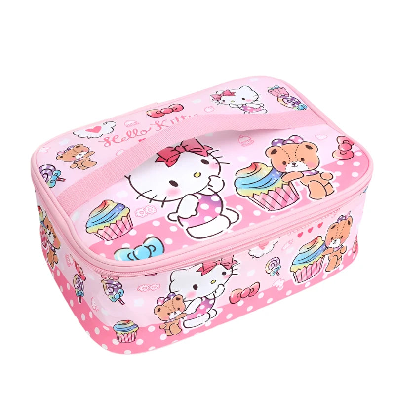 Hemasa  Lunch Bag Cute Cartoon Double-layer Insulated Handbag Waterproof Bento Bag