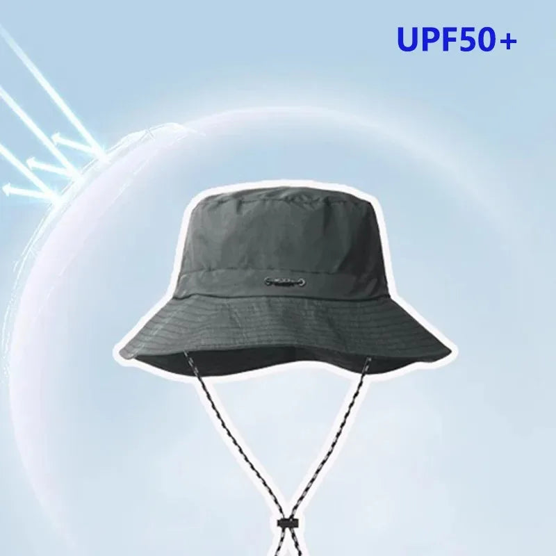 Sun Protection Waterproof Bucket Hat Summer Camping Hiking Cap Anti-UV Sun Hat Mountaineering Caps