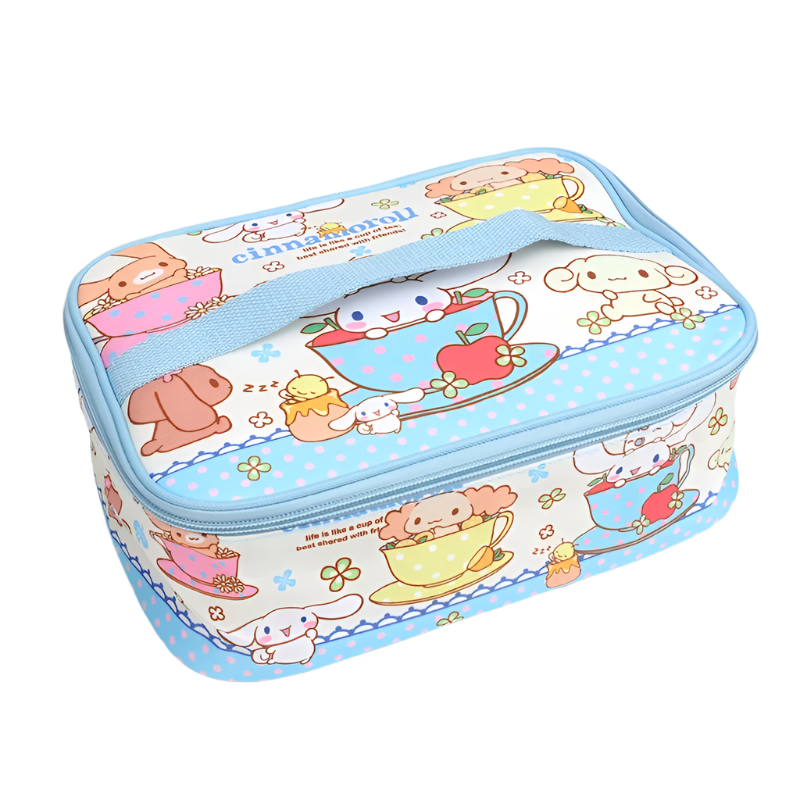 Hemasa  Lunch Bag Cute Cartoon Double-layer Insulated Handbag Waterproof Bento Bag