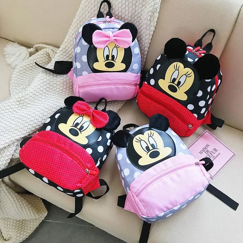 Disney Cartoon Backpack For Baby Boys Girls Minnie Mickey Mouse Children Lovely Schoolbag Kindergarten Schoolbag Kids Gift