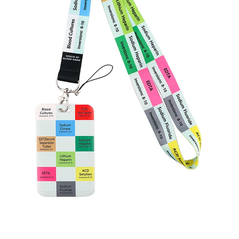 Dentist Doctor Nurse Cartoon Credential Neck Strap Lanyards Keychain ID Card Pass Hang Rope Lariat Key Chain Ring Badge Holder