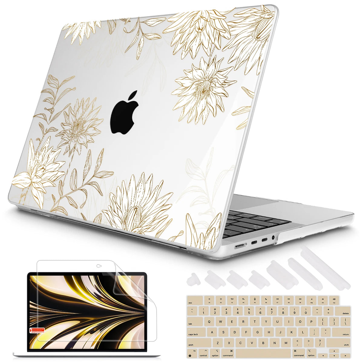 Hemasa  Butterfly Hard case for Macbook M4 A3401 Pro 2023 M2 Air Pro 13 2022 A2338 A2681 A2337 M1 Pro 14 16 A2779 M2 Air 11 12