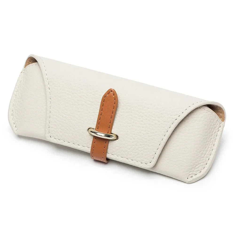 Tejesa Leather Glasses Case Holder Portable Slim Sunglasses Pouch Soft Eyeglasses Eyewear Sleeve for Women Men Lightweight