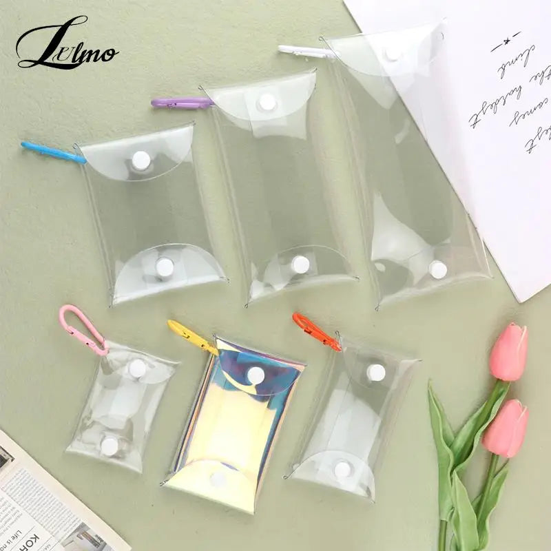 Heamsa Bubble Mart Blind Box Storage Display Box Hand-made PVC Coin Purse Transparent Key Bag Toy Dolls Hanging Small Bag