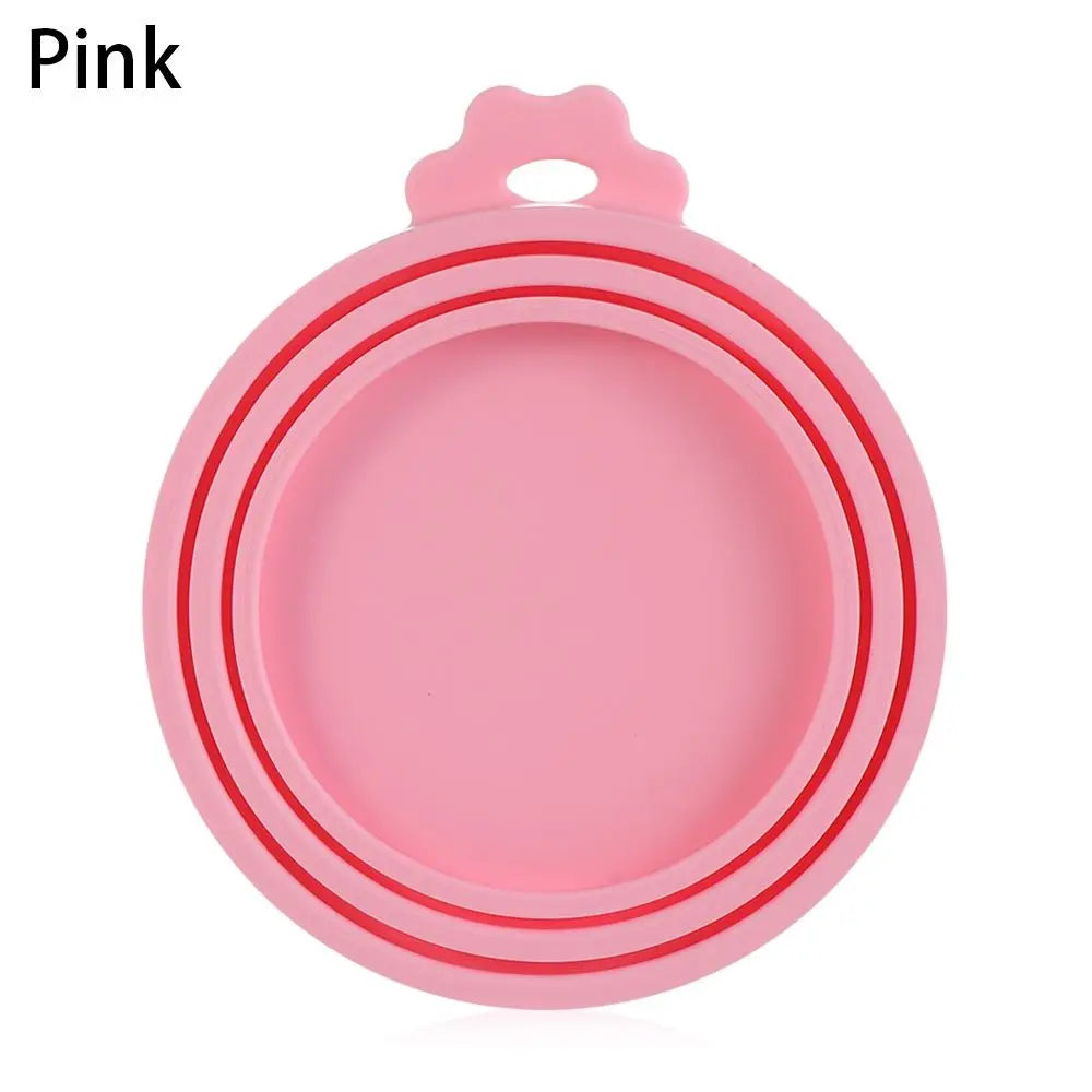 Hemasa 3 In 1 Silicone Canned Lid Reusable Food Tin Cover Keep Fresh Kitchen Organization Pet Supplies