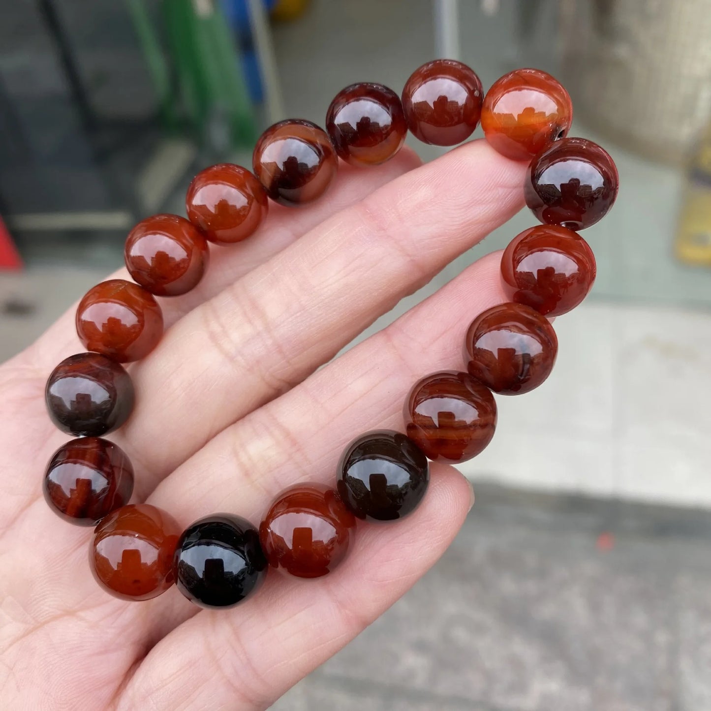 Hemasa Fantasy Dream Agate Bead Bracelet / Yoga Healing Meditation Jewelry