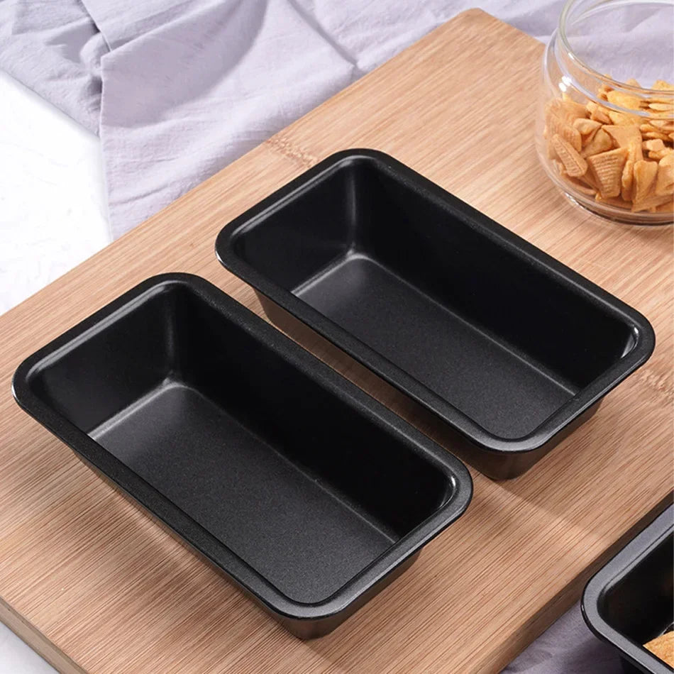 Tejesa 4/6Pcs Mini Bread Mold Carbon Steel Nonstick Cake Pan Toast Mold 6Inch Rectangular Cake Baking Tray Loaf Pan Kitchen Baking Tool