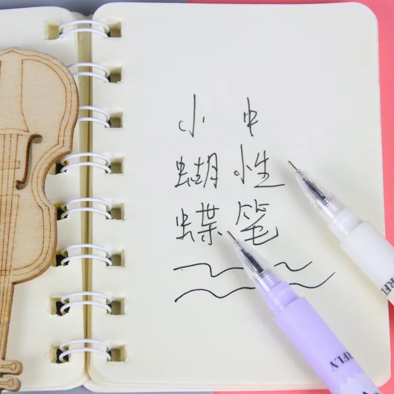 Hemasa Butterfly Sequins Quicksand Gel Pen  Fairy Pen Cute Cartoon Quicksand Gel Pen Student Stationery Gift